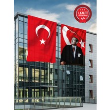  Türk Bayrağı + Atatürk Posteri - 800X1200 cm (2'li Set)