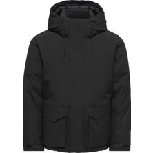 Only & Sons 22038757 Onsnate Technıcal Jacket Siyah Erkek Kapüşonlu Mont