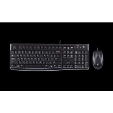 Bin1çeşit MK120 Tr Q USB Kablolu Klavye ve Mouse Set Siyah 920-002560