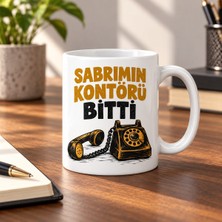 Ulu Pazarlama Sabır Kontörü Tasarımlı Porselen Kupa - Model 761