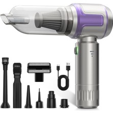 Die Grup Tr Araç Süpürgesi, 17000 Pa Ultra Güçlü Motor, 8 Farklı Başlık, 3 Kademeli Hız Ayarı, 6000 Mah Batarya Kapasitesi, Üfleme, Çekme, Vakum ve Şişirme Fonksiyonu, Ev Ofis Iş Yeri ve Araç Için Oto Süpürge