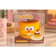 Cello Design Pudding Crunchy Crispy Squishy – Sıktıkça Kıtır Kıtır! Içi Dolgulu Puding Komik Surat Stres ve Duyusal Oyuncak