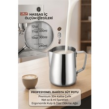 Elegancev Paslanmaz Çelik Ölçü Kabı - Beher - SÜTLÜK-350 ml
