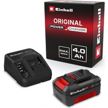 Einhell Orijinal Starter Set 4,0 Ah PXC 4512042 | 18 V | 900 W | akü + 3A şarj cihazı | 75 dak. şarj süresi | PXC | Li-ion | şarj yönetimi | LED gösterge