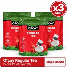 Ofçay Regular Tea Demlik Poşet Siyah Çay 30 G x 30 Adet 3\'lü Set