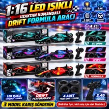 L2501-3 1 16 LED Işıklı 4 Adet Yedek Drift Tekerli 3 Model Karış Formula Aracı(Belirtilen, Te