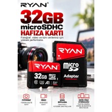 Ryan 32GB Micro Sd Hafıza Kartı U3 A1 Sdhc Yüksek Hızlı Telefon Kamera Hafıza Kartı