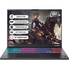 Acer Nitro 16S Aı NH.QXKEY.002 R7 Aı 350 32GB 1tb SSD RTX5070-8GB 16" Wqxga 180Hz Dos Taşınabilir Bilgisayar