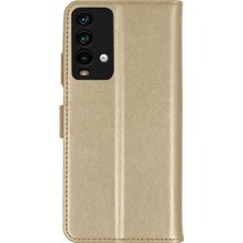 sbodurhome Xiaomi Redmi 9t Trend S Plus Kapaklı Kılıf - Gold