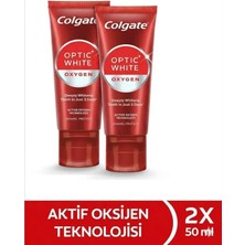 Colgate Optic White Oxygen Aktif Oksijen Teknolojisi Beyazlatıcı Diş Macunu 75 ml x2