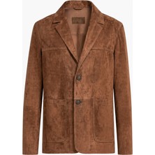 Pandas Mılan Kahverengi Süet Erkek Blazer