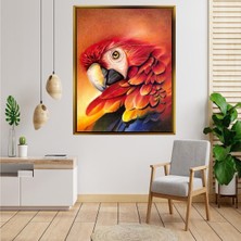 Giyense Tablo Siyah Beyaz Minimalist Tüy Motifi Dekoratif Kanvas Tablo