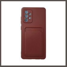 Nexora Living Samsung Galaxy A32 Kılıf Kelvin Kartvizitli Silikon - Bordo Nxrlvng