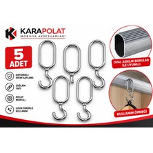 Karapolat Boru Askı Kancaları Oval 5 Adet