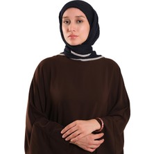Hürrem Bone Lacivert Müslin Eşarp Biyeli Nefes Alan Pamuksu Dokulu Krinkıl 202214_02