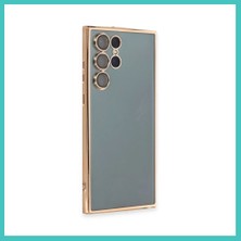 Ny Joy Samsung Galaxy S22 Ultra Uyumlu Kılıf Lensli Silikon - Gold Nyjoybz