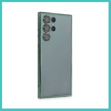 Ny Joy Samsung Galaxy S22 Ultra Uyumlu Kılıf Lensli Silikon - Yeşil Nyjoybz