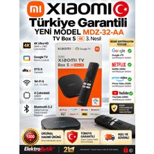 Xiaomi Türkiye Garantili Orijinal Google TV Lisanslı Xiaomi TV Box S 4K MDZ-32-AA 3. Nesil Yeni Versiyon 32 GB Wi-Fi 6 Google TV Medya Oynatıcı