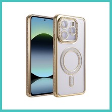 Ny Joy Redmi Note 14 4g Uyumlu Joke Simli Magneticsafe Kılıf - Gold Nyjoybz