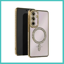 Ny Joy Samsung Galaxy S24 Fe Uyumlu Joke Simli Magneticsafe Kılıf - Gold Nyjoybz