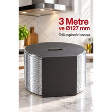 Hace Bazaar Telli Aspiratör Borusu 3 Metre 127 mm Çap -Hcb
