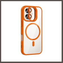 Nexora Living Joko iPhone 16 Remim Lensli Magsafe Standlı Kapak - Turuncu Nxrlvng