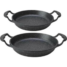 Eda Döküm Yumurta Sahanı Seti 20-22 cm Gri Döküm Malzeme ile Dayanıklı ve Kullanışlı