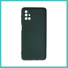 Ny Joy Samsung Galaxy M51 Uyumlu Kılıf Nano Içi Kadife Silikon - Koyu Yeşil Nyjoybz