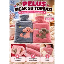 Nakkaşe Peluş Kılıflı Köpek Emojili Sıcak Su Torbası