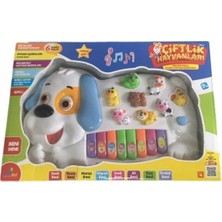 Vardem Oyuncak Vardem Can Ali Toys Eğitici Köpek Figürlü Müzikli Piyano Renkli Malzeme ile Güvenli Oyun