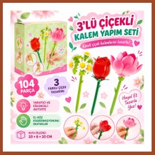 Bloom 3’lü Çiçekli Kalem Yapım Seti 104 Parça Pro