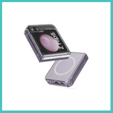 Ny Joy Samsung Galaxy Z Flip 5 Kılıf Magneticsafe Şeffaf Silikon - Şeffaf Nyjoybz