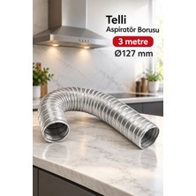 Astraltech Gümüş Renkli Telli Aspiratör Borusu 3 Metre