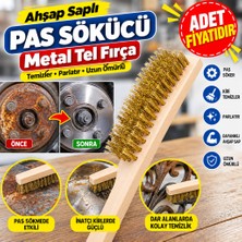 Eseno Select Metal Telli Fırça Ahşap Saplı Pas Kir Sökme Temizleme Fırçası (Adet Fiyatıdır)