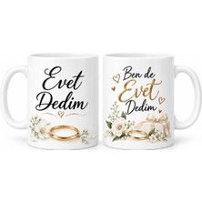 Evet Dedim / Ben De Evet Dedim 2'li Porselen Kupa Seti - Model 445