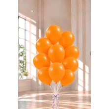 Patladı Gitti 12 Inç Turuncu Balon 10 Adet