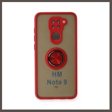 Nexora Living Redmi Note 9 Kılıf Montreal Yüzüklü Silikon Kapak - Kırmızı Nxrlvng