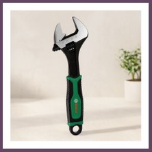 Bezos 10 Inç (250 Mm) Ingiliz Anahtarı ve Kurbağacık 6 Parça Set Bhs