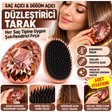 Rose Gold Saç Düzleştirici Tarak Geniş Aralıklıher Saç Tipine Uygun Fırçalı Saç Düzleştirici (Adet Fiyatıdır)