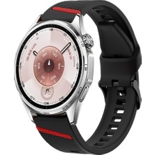 Sneezy Huawei Watch Gt 6 46MM Uyumlu Slash Örgü Desenli Sportif Silikon Saat Kordonu