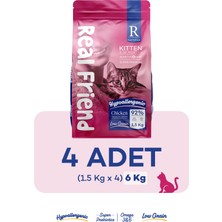 Real Friend 1,5 kg x 4 Yavru Kedi Maması Tavuklu 6 kg