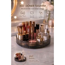 Pamit Toys  Transparan Siyah  360 Derece Döner Tezgah Üstü Organizer/ Sunumluk /servis/buzdolabı,kiler Düzenleyici