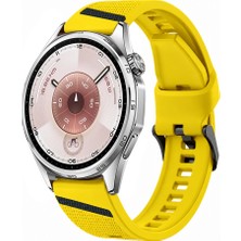 Sneezy Huawei Watch Gt 6 46MM Uyumlu Slash Örgü Desenli Sportif Silikon Saat Kordonu