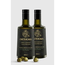 Orthosia Premium Memecik Erken Hasat Soğuk Sıkım Zeytinyağı 500 ml 2'li Avantaj Paketi