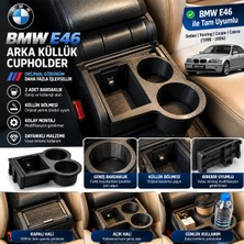 Print Zone Bmw E46 Uyumlu Arka Küllük Bölmesi Ikili Bardaklık ve Eşya Gözü Organizeri