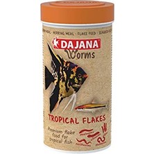 Odea Dajana Worms Tropical Flakes Kurt Içerikli Plu Yem 250 ml 45 gr