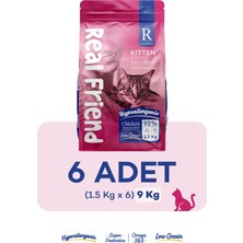 Real Friend 1,5 kg x 6 Yavru Kedi Maması Tavuklu 9 kg