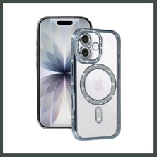 Bezos iPhone 17 Uyumlu Joke Simli Magneticsafe Kılıf - Mavi Nhr