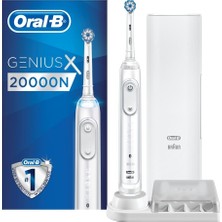 Oral-B Genius x 20000N Bluetooth Sarj Edilebilir Diş Fırçası Orta Sertlikte Fırça Kılı ile Beyaz Renk