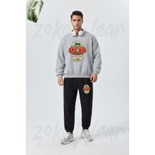 Zoka Wear The Godfather - Genco Olive Oil Co Baskılı Gri Siyah Eşofman Takımı